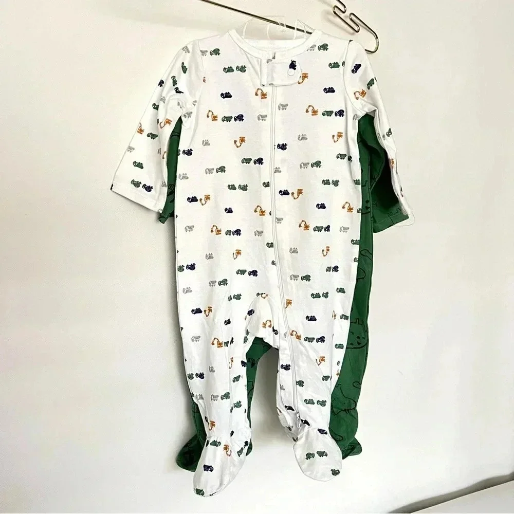 Carter's Just One You Baby Boys' 2pk Sleep N' Play Pajama Footed Animal Prints
